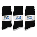 Sock Stack 30 Pairs Mens Cotton Rich Performance Sport Socks UK 6-11 Black Grey White Reinforced Heel Toe Multipack Value