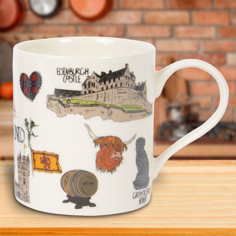 Scottish Sketch Boxed Mug