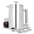 French Press Cafetiere Steel Coffee Maker 1500ml | M&W