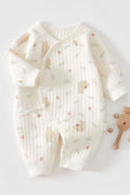 The Woodland Bear Boucle Wrap Baby Grow Romper