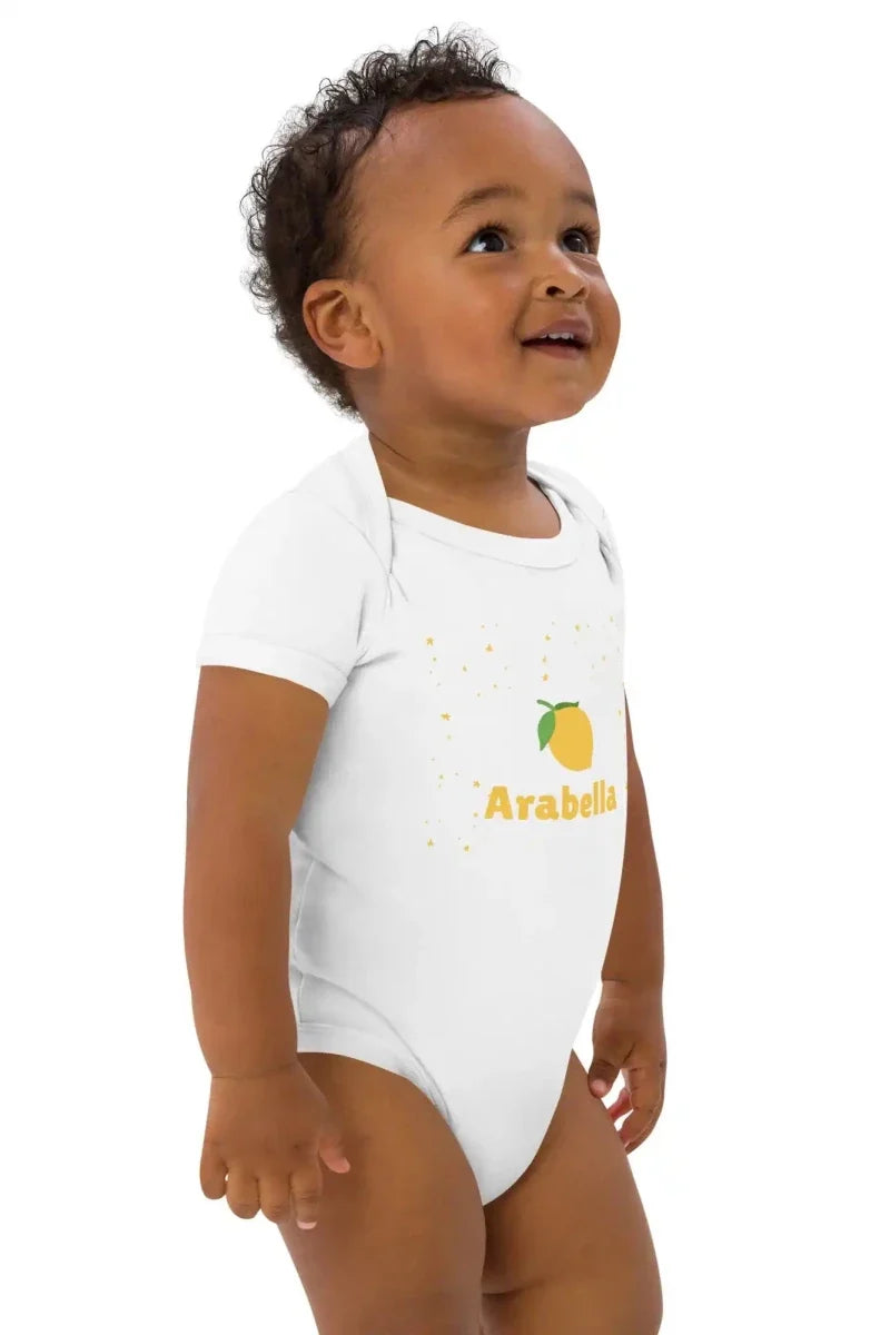 Custom Lemon Bodysuit In White