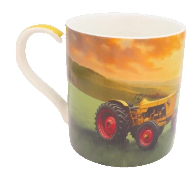 Yellow Tractor Mug 9 CM Boxed Fine China Tableware Gift Countryside Farming